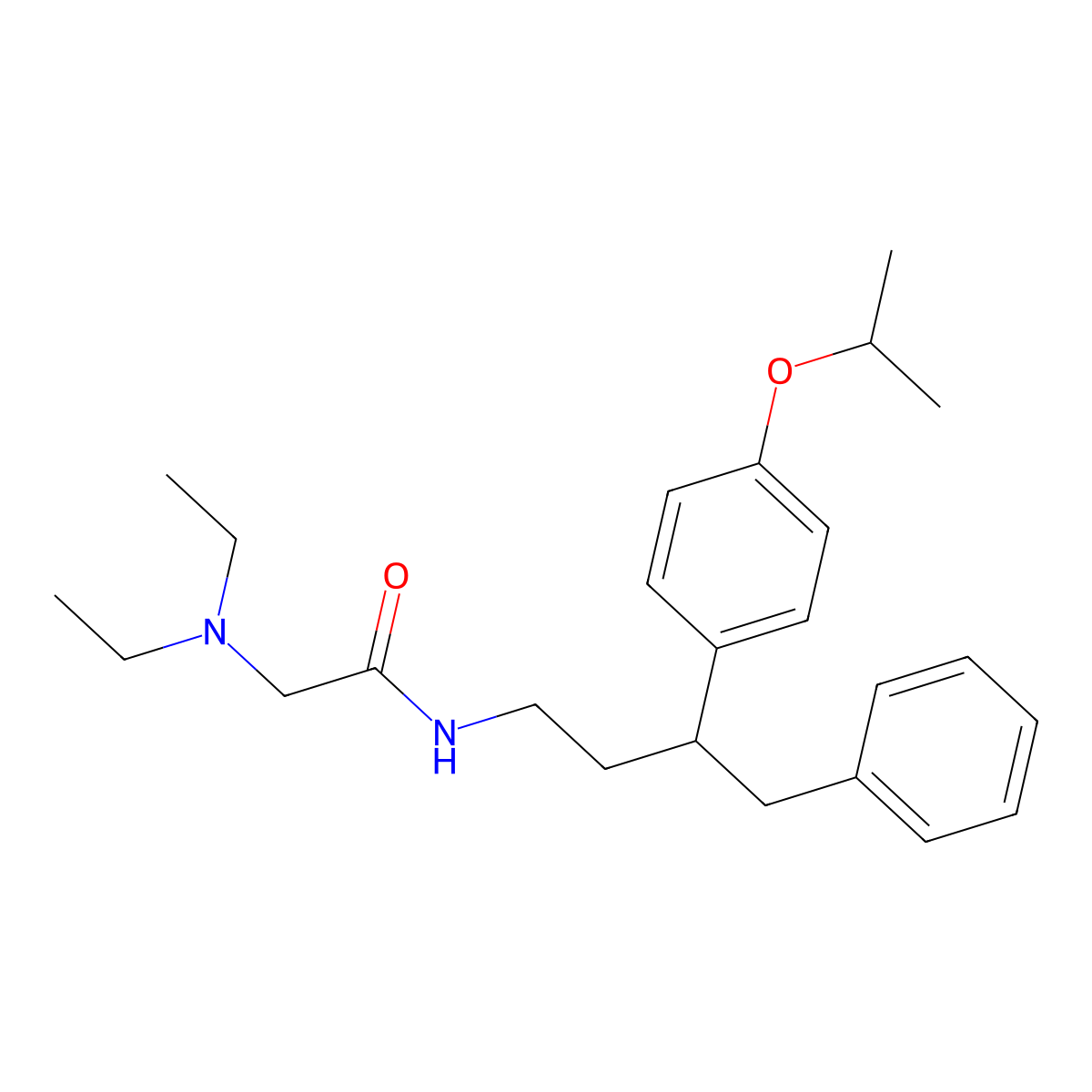 2-(Diethylamino)-N-[3-[4-(1-methylethoxy)phenyl]-4-phenylbutyl]acetamide molecular structure, CAS 840455-78-9