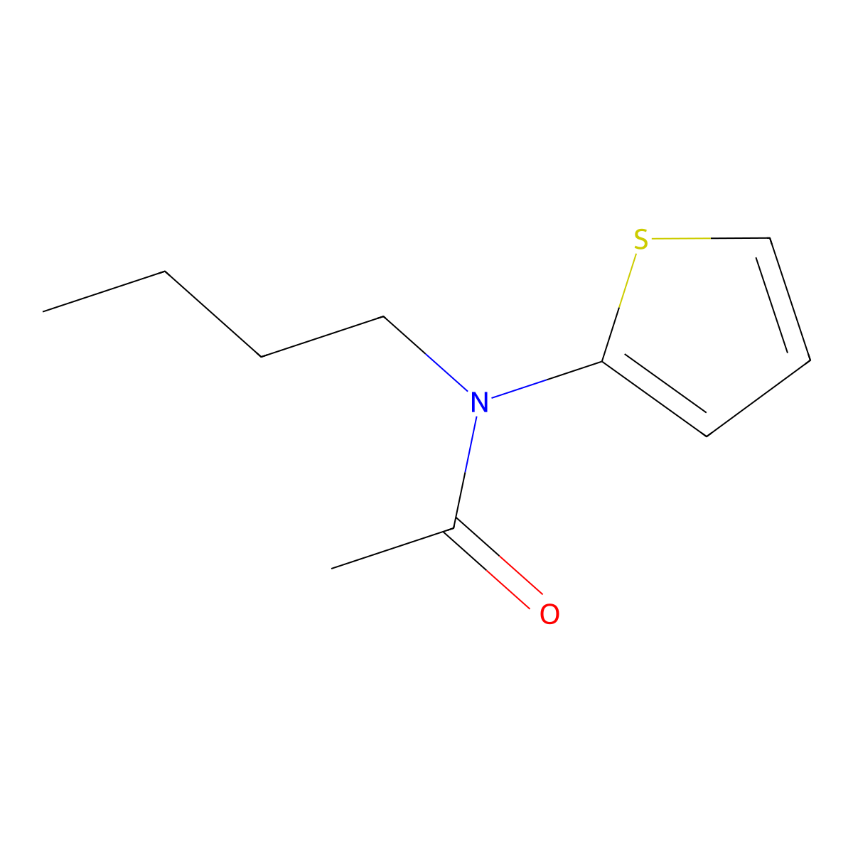 N-Butyl-N-(thiophen-2-yl)acetamide molecular structure, CAS 840464-62-2