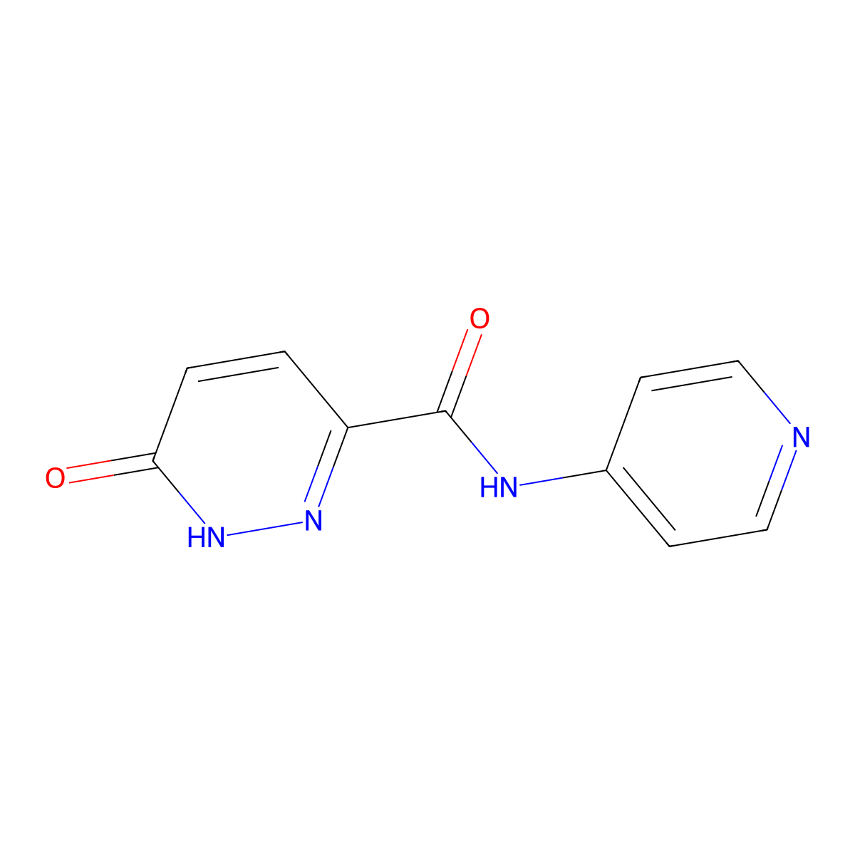 6-oxo-N-(pyridin-4-yl)-1,6-dihydropyridazine-3-carboxamide molecular structure, CAS 840473-62-3