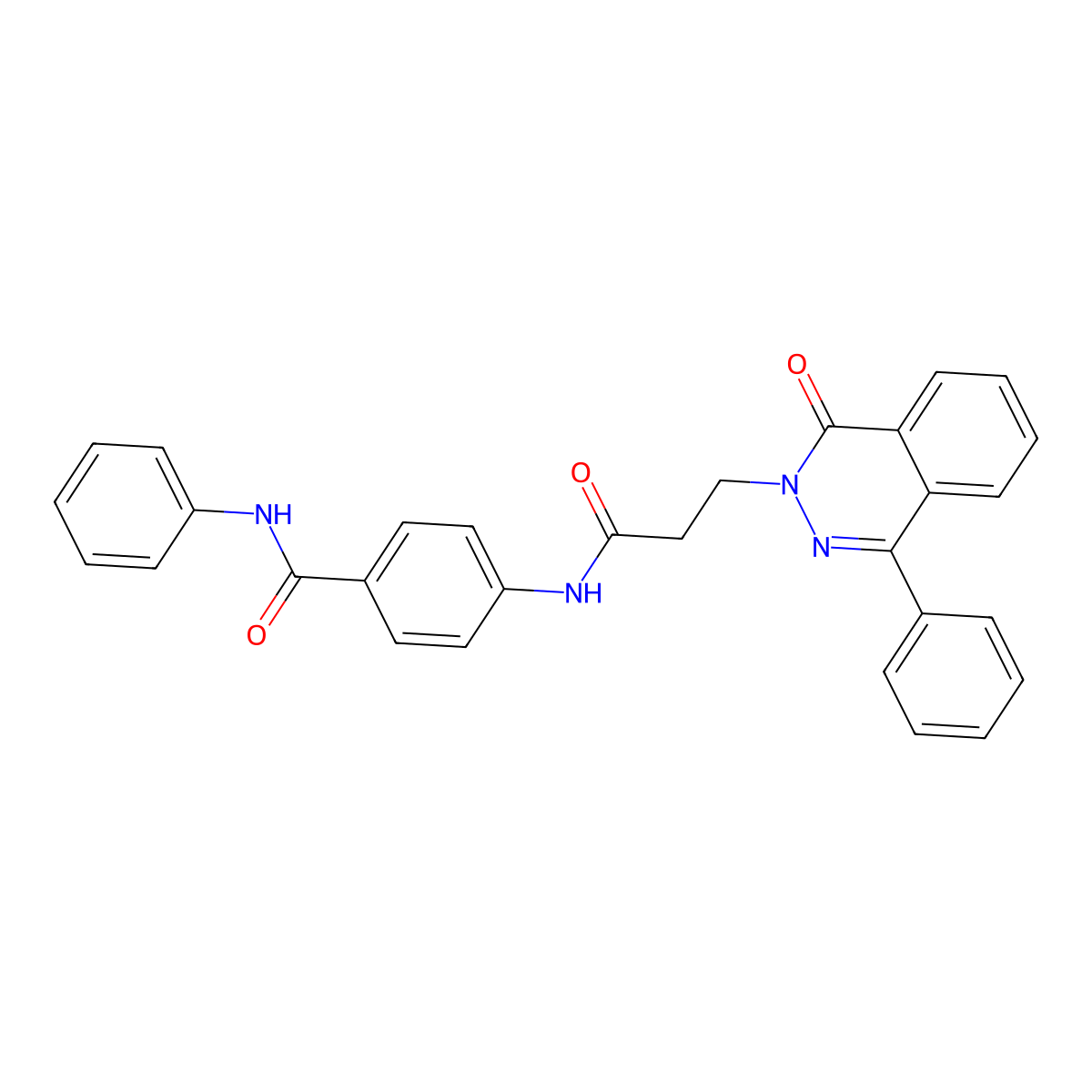 4-(3-(1-oxo-4-phenylphthalazin-2(1H)-yl)propanamido)-N-phenylbenzamide molecular structure, CAS 840477-16-9