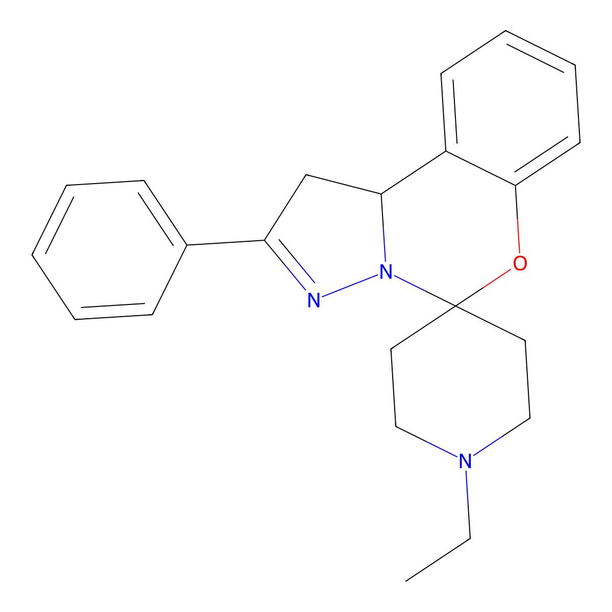 1'-Ethyl-2-phenyl-1,10b-dihydrospiro[benzo[e]pyrazolo[1,5-c][1,3]oxazine-5,4'-piperidine] molecular structure, CAS 840477-93-2