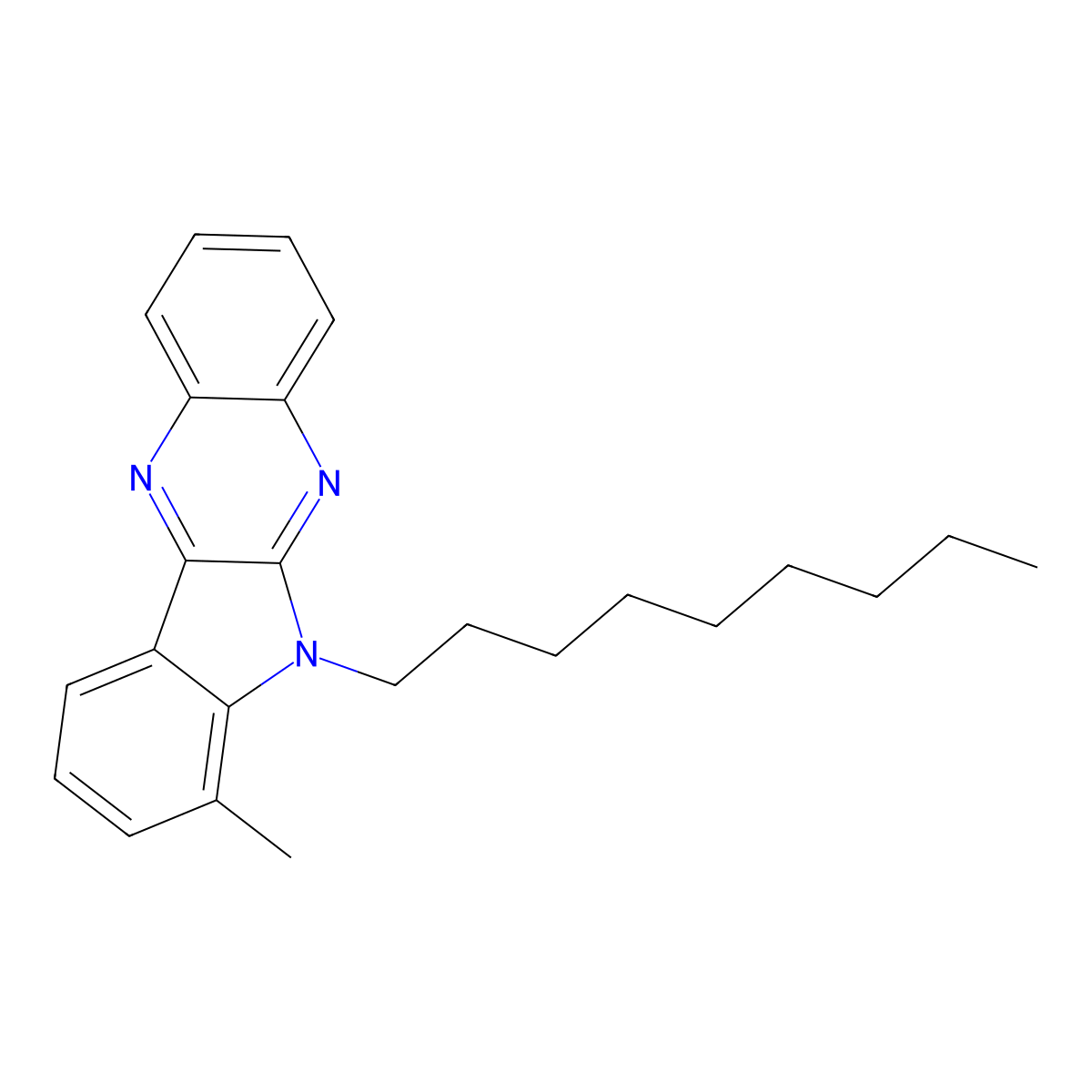 7-methyl-6-nonyl-6H-indolo[2,3-b]quinoxaline molecular structure, CAS 840478-97-9