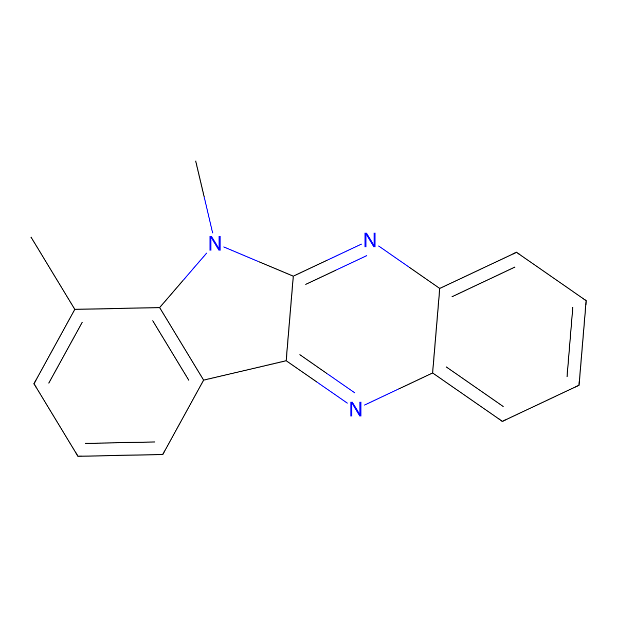6,7-dimethyl-6H-indolo[2,3-b]quinoxaline molecular structure, CAS 840479-14-3