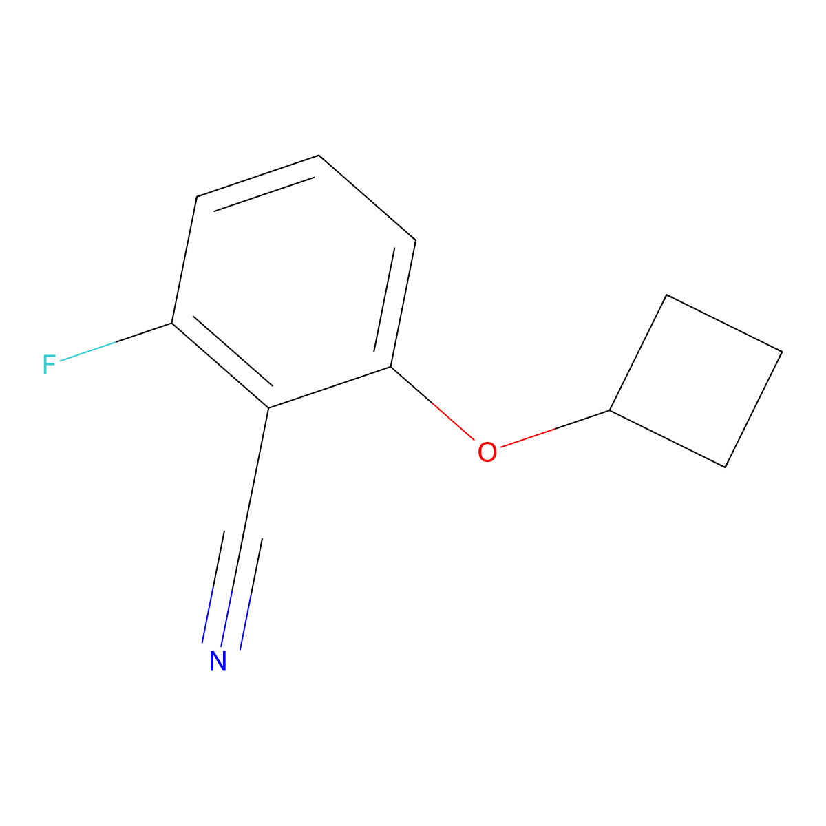 2-Cyclobutoxy-6-fluorobenzonitrile molecular structure, CAS 840481-62-1