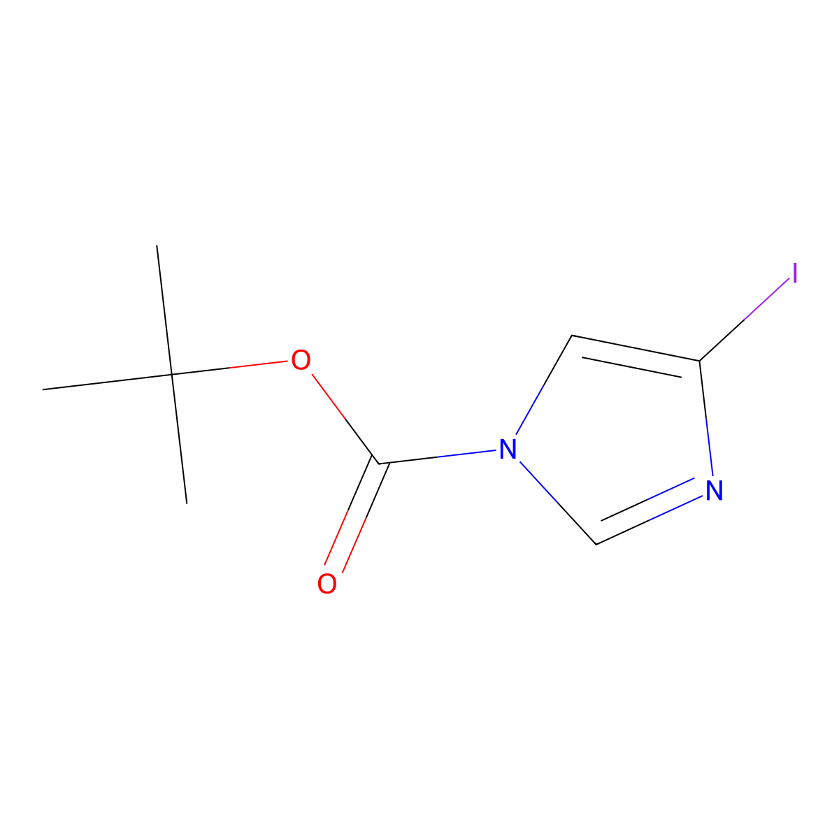 1-Boc-4-iodo-1H-imidazole molecular structure, CAS 840481-77-8