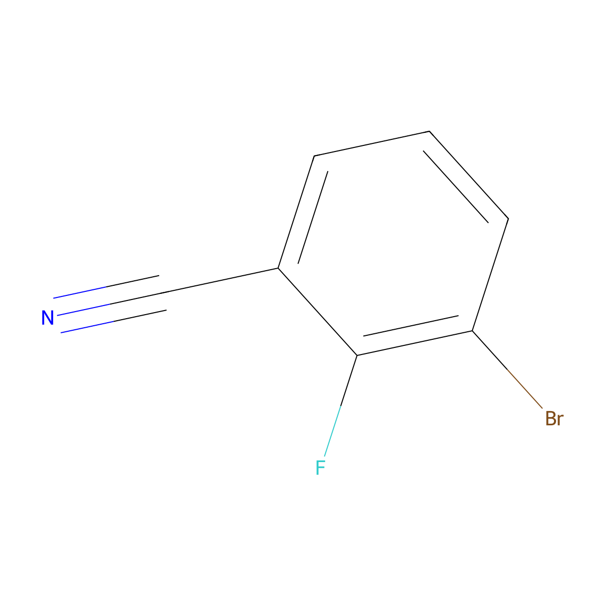 3-Bromo-2-fluorobenzonitrile molecular structure, CAS 840481-82-5