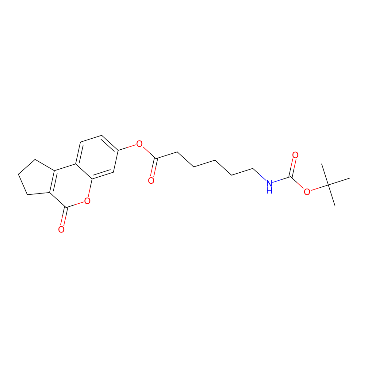 4-Oxo-1,2,3,4-tetrahydrocyclopenta[c]chromen-7-yl 6-[(tert-butoxycarbonyl)amino]hexanoate molecular structure, CAS 840484-91-5