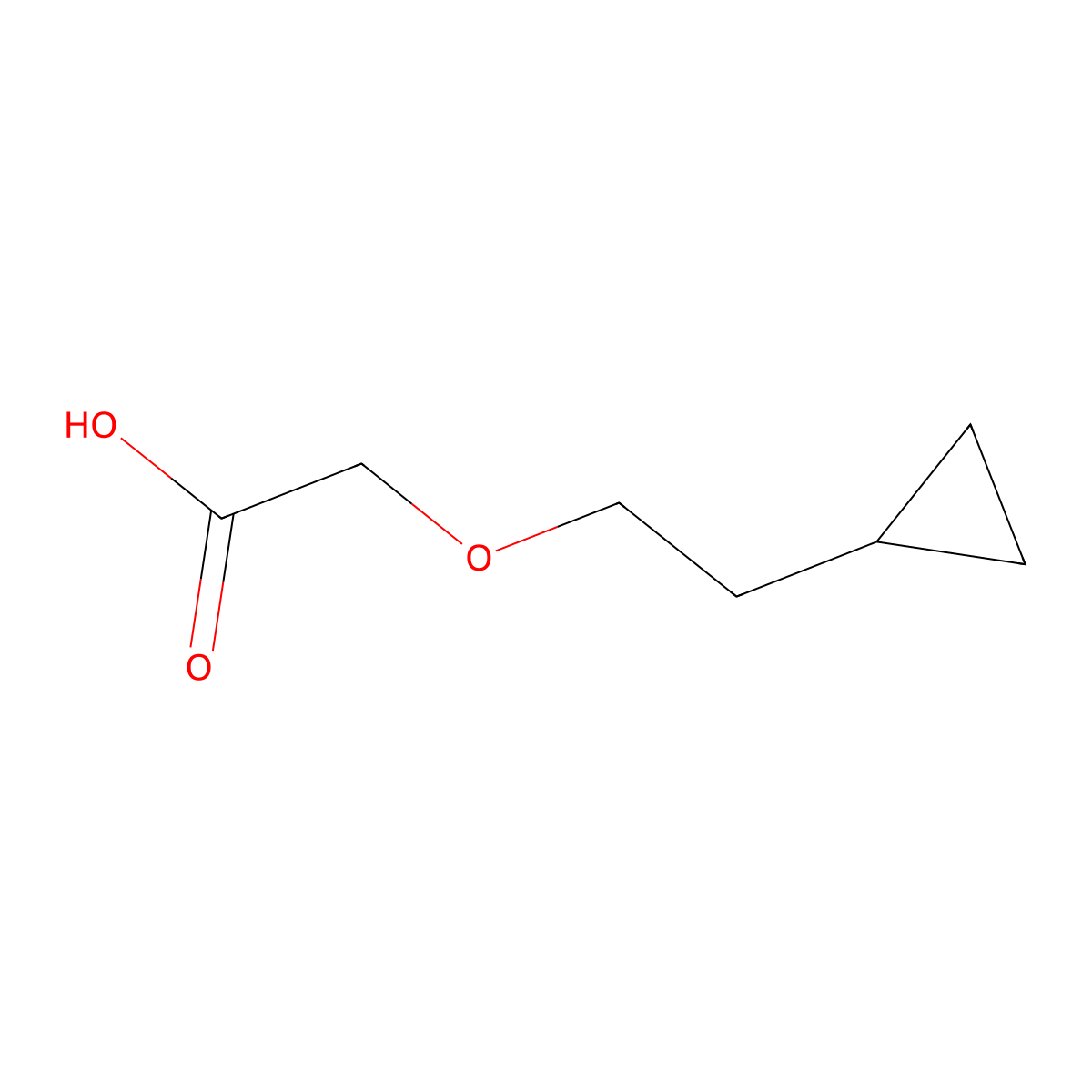 (2-Cyclopropylethoxy)acetic acid molecular structure, CAS 840489-22-7