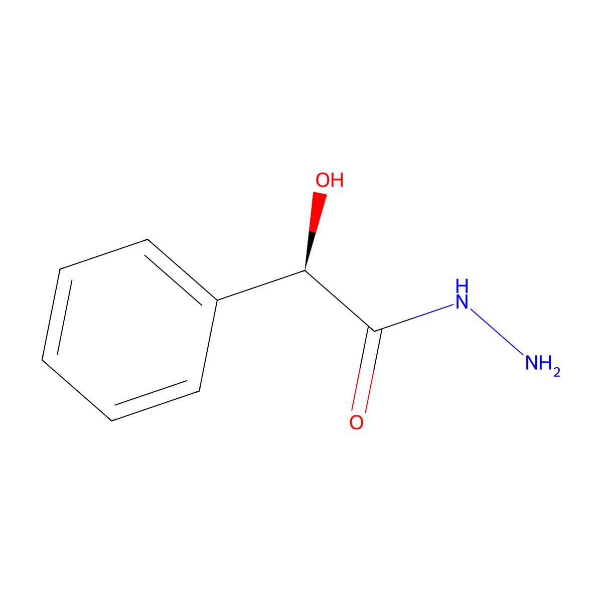 (R)-2-Hydroxy-2-phenylacetohydrazide molecular structure, CAS 84049-61-6