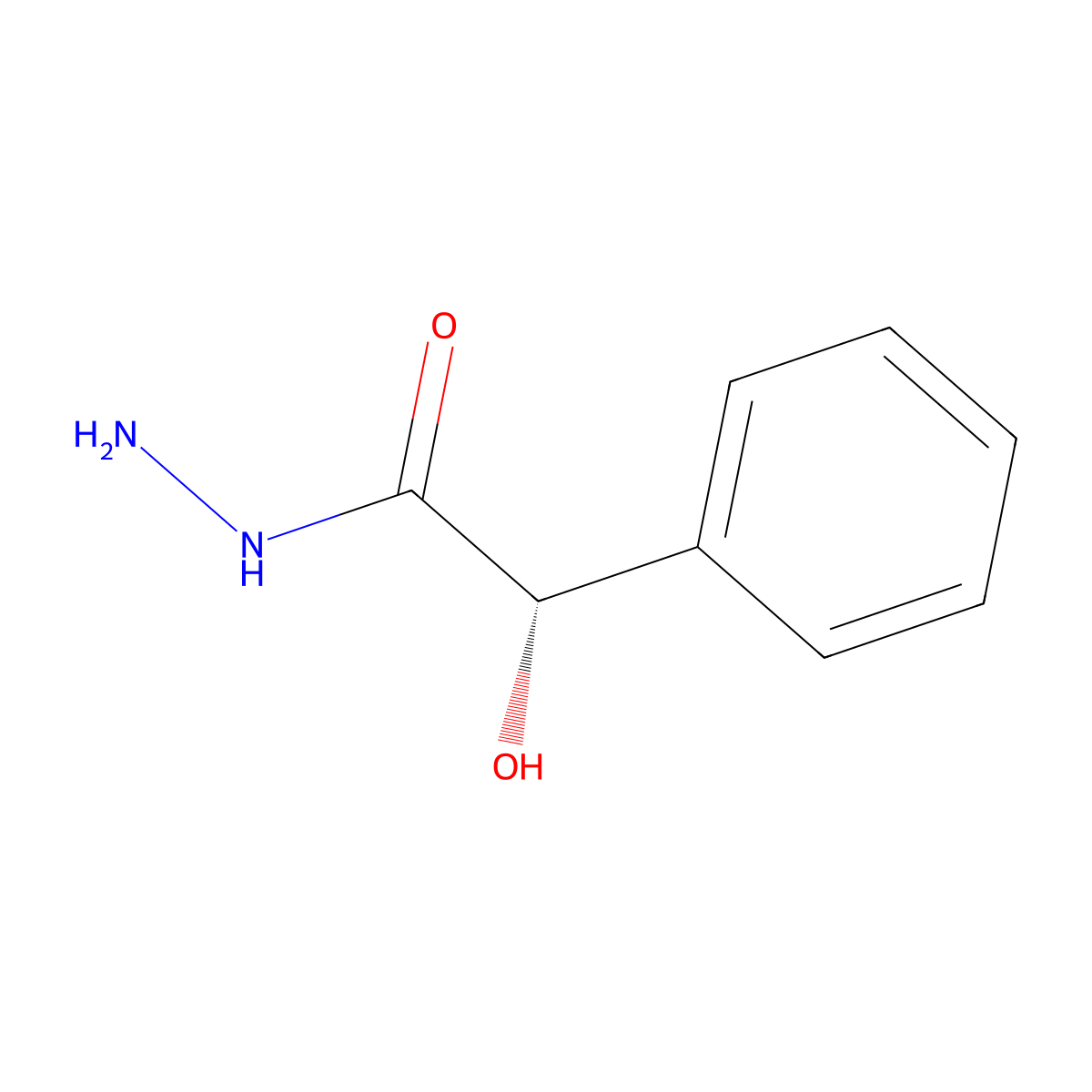 (2S)-2-hydroxy-2-phenylacetohydrazide molecular structure, CAS 84049-62-7