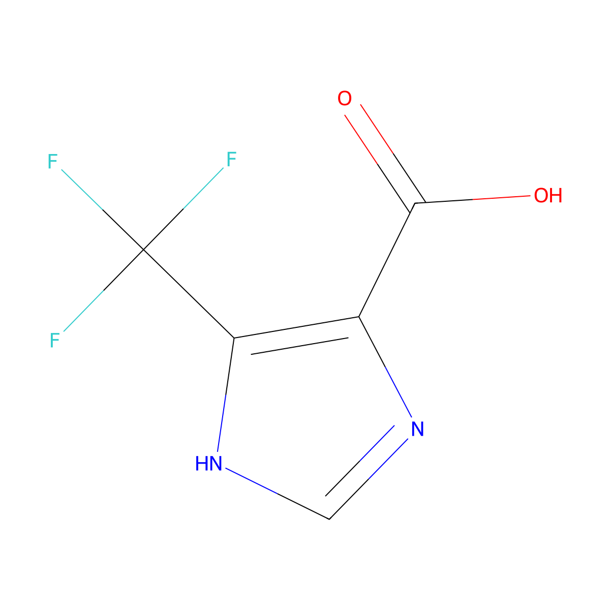 5-(trifluoromethyl)-1H-imidazole-4-carboxylic acid molecular structure, CAS 840490-23-5