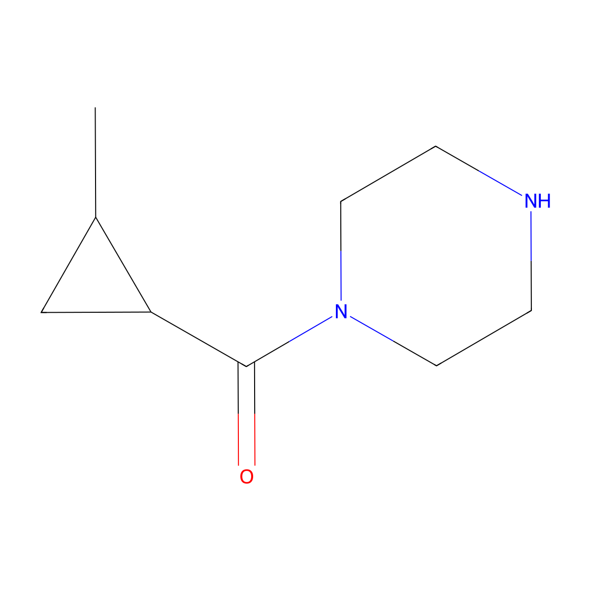1-(2-Methylcyclopropanecarbonyl)piperazine molecular structure, CAS 840491-31-8
