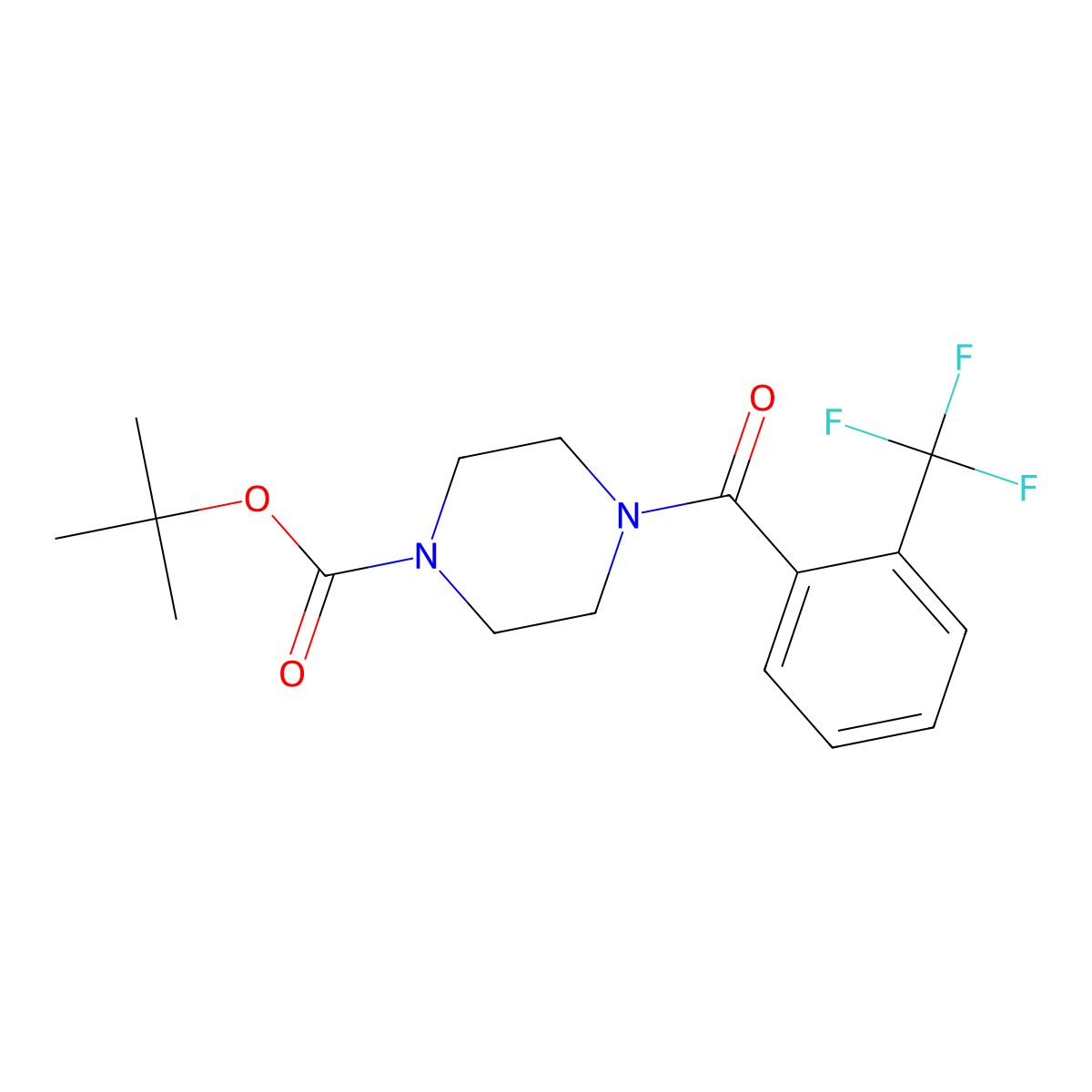 4-(2-Trifluoromethylbenzoyl)piperazine-1-carboxylic acid tert-butyl ester molecular structure, CAS 840491-84-1