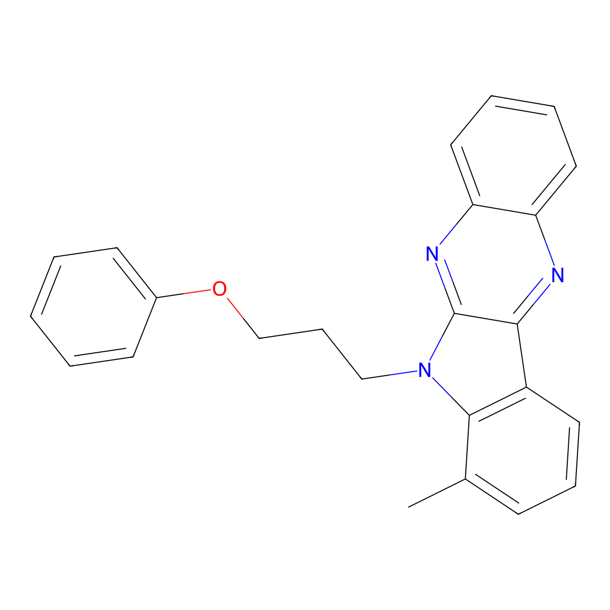 [3-(4-Methylindolo[2,3-b]quinoxalin-5-yl)propoxy]benzene molecular structure, CAS 840495-39-8