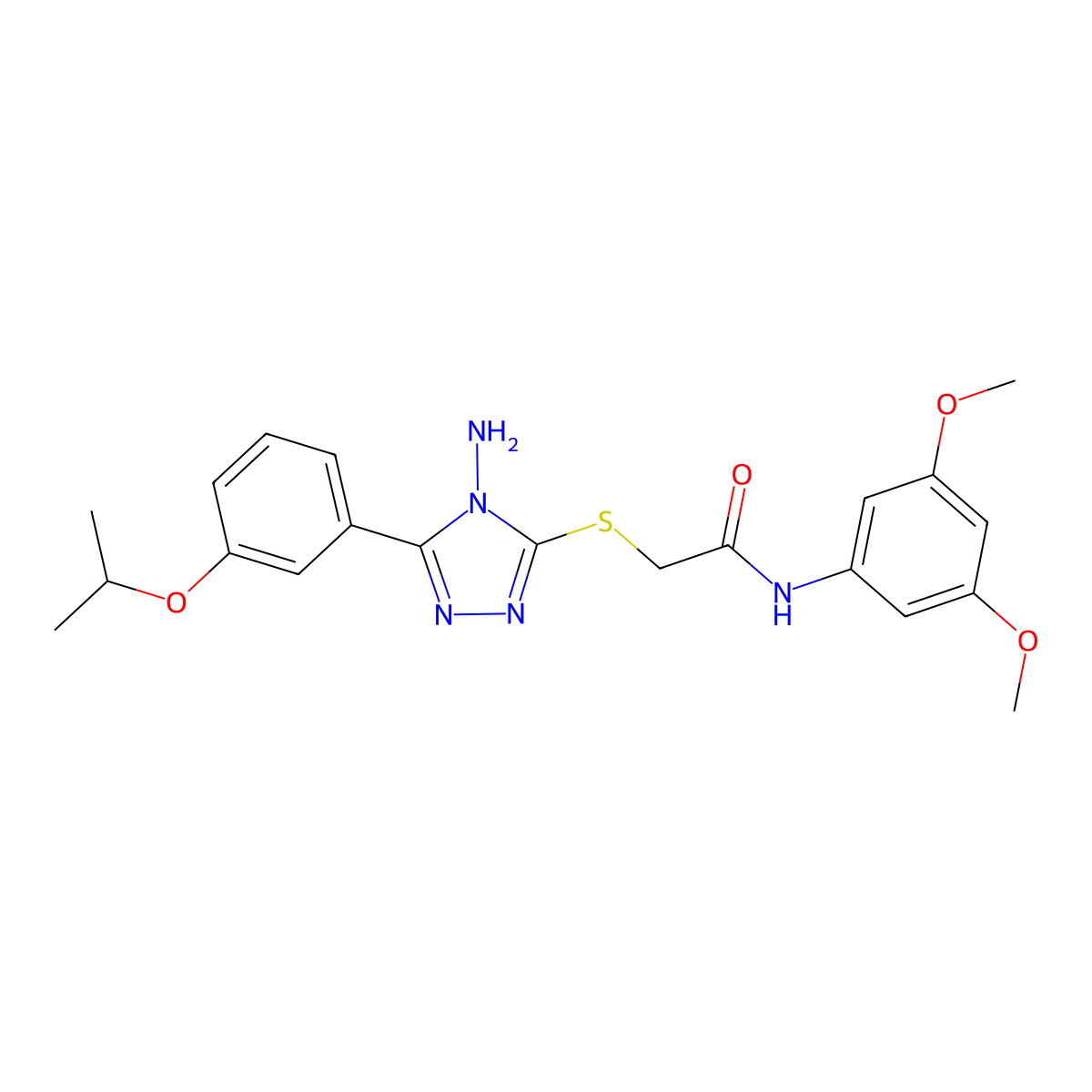 2-{4-amino-5-[3-(methylethoxy)phenyl](1,2,4-triazol-3-ylthio)}-N-(3,5-dimethox yphenyl)acetamide molecular structure, CAS 840495-81-0