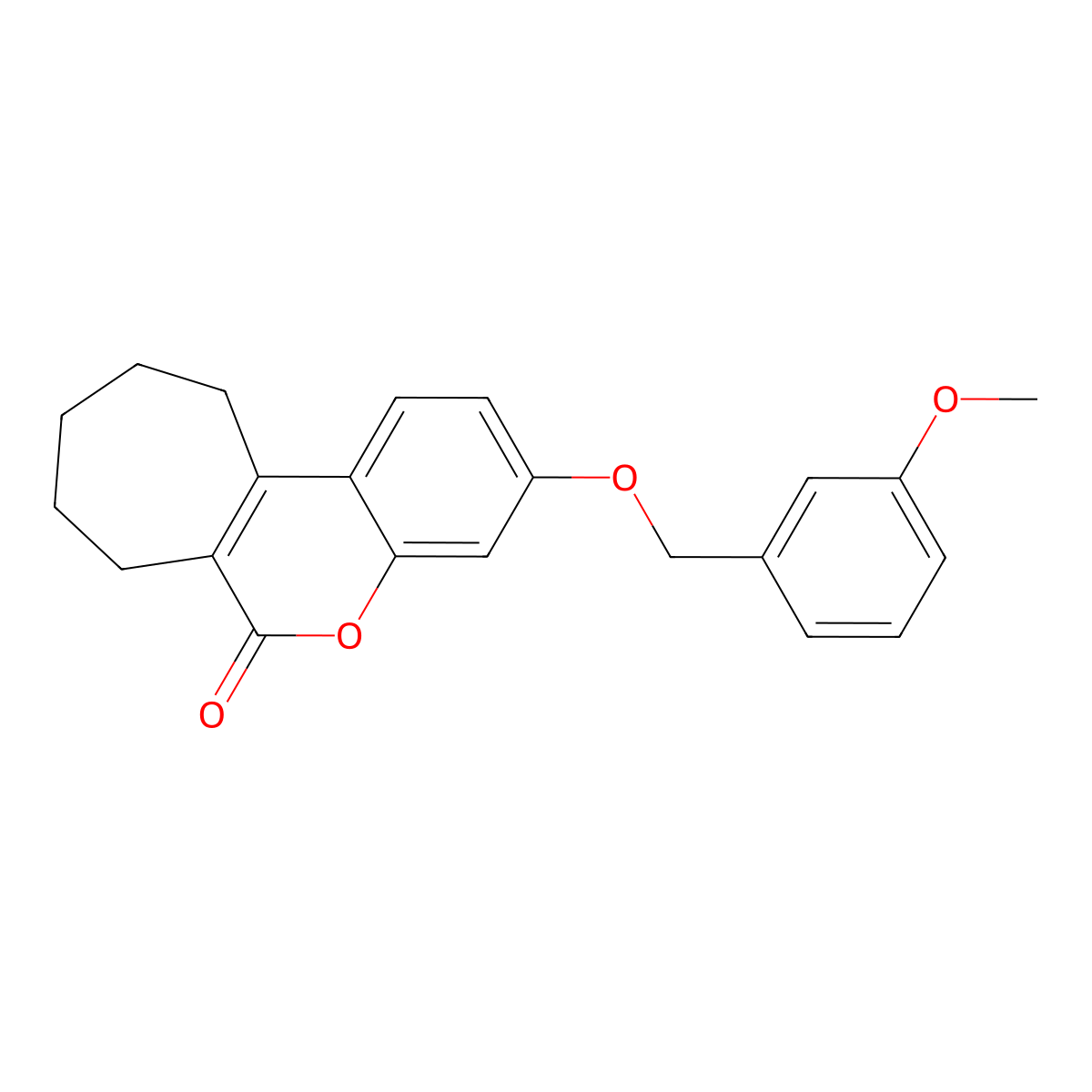3-[(3-methoxybenzyl)oxy]-8,9,10,11-tetrahydrocyclohepta[c]chromen-6(7H)-one molecular structure, CAS 840497-06-5