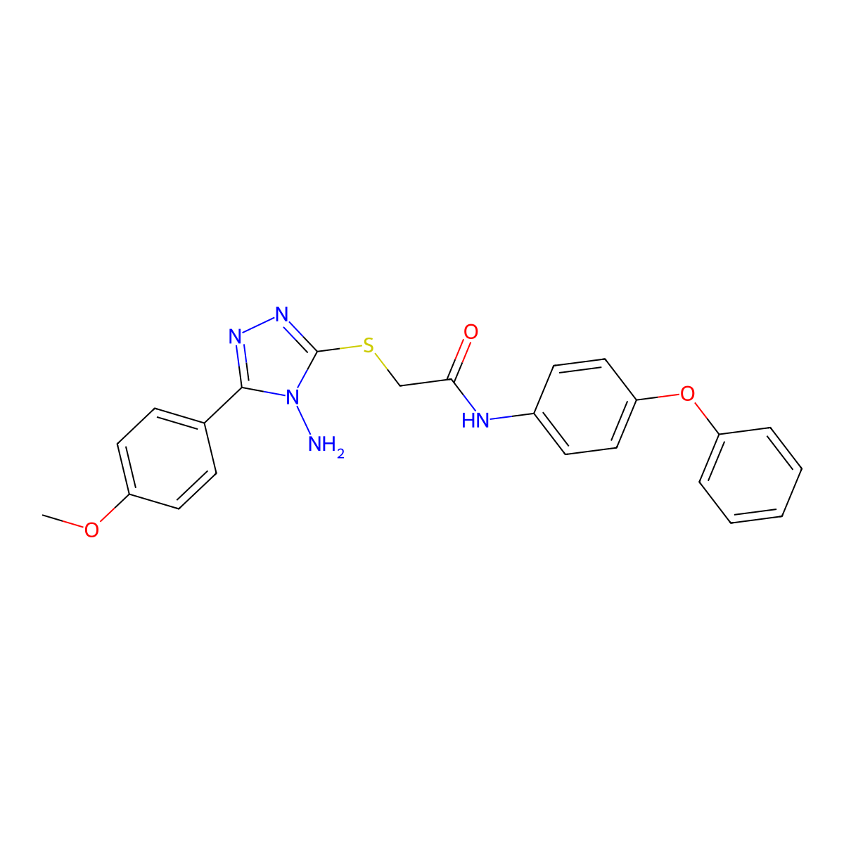 2-{[4-amino-5-(4-methoxyphenyl)-4H-1,2,4-triazol-3-yl]sulfanyl}-N-(4-phenoxyphenyl)acetamide molecular structure, CAS 840498-03-5