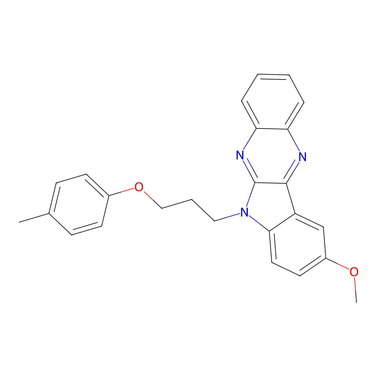 2-Methoxy-5-[3-(4-methylphenoxy)propyl]indolo[2,3-b]quinoxaline molecular structure, CAS 840498-43-3