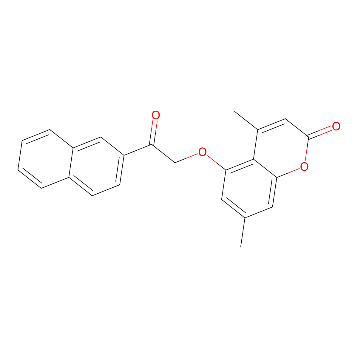 4,7-dimethyl-5-[2-(naphthalen-2-yl)-2-oxoethoxy]-2H-chromen-2-one molecular structure, CAS 840499-36-7