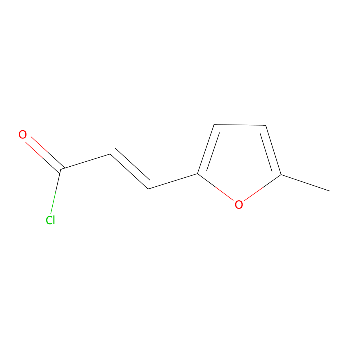 3-(5-Methylfuran-2-yl)prop-2-enoyl chloride molecular structure, CAS 84050-23-7