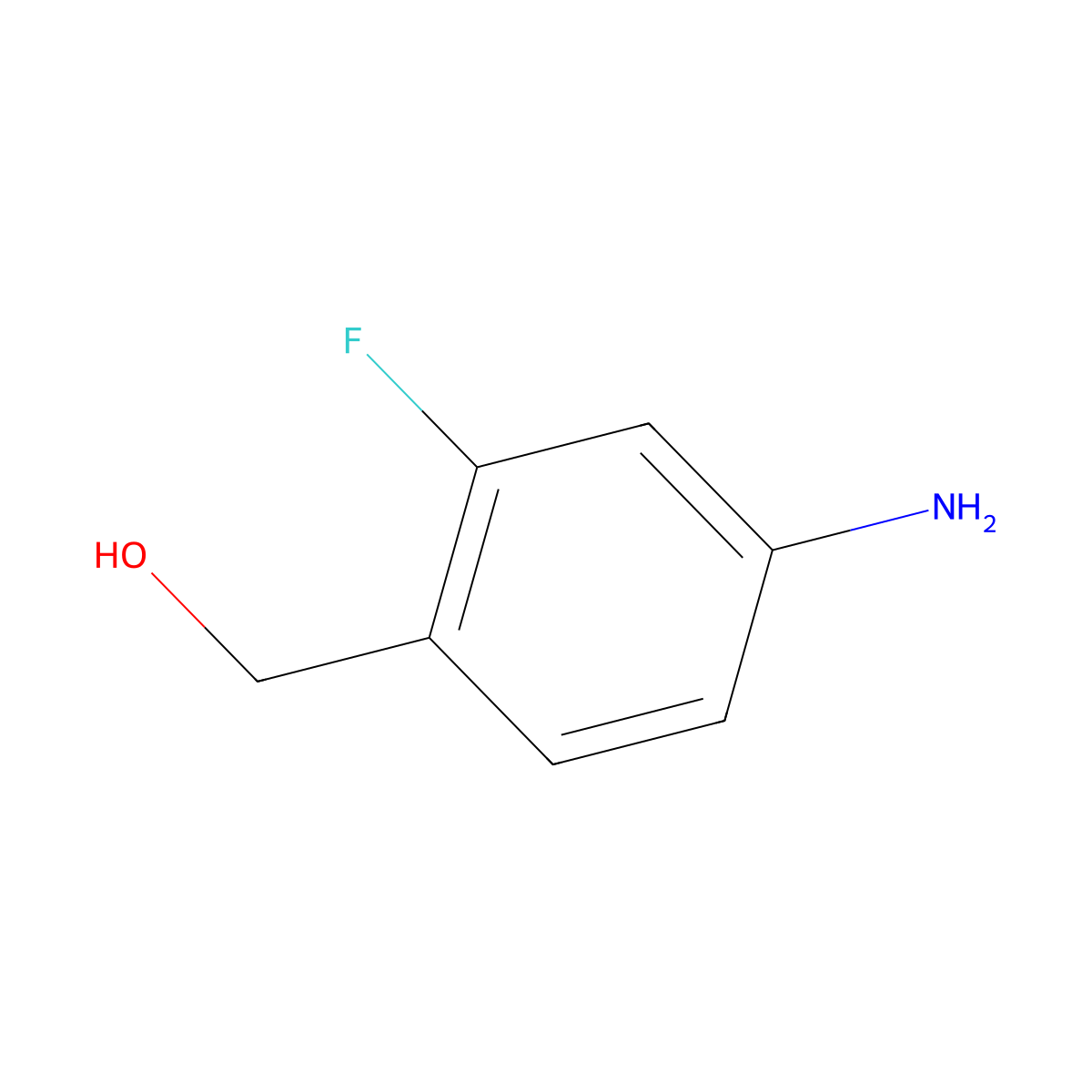 (4-Amino-2-fluorophenyl)methanol molecular structure, CAS 840501-15-7