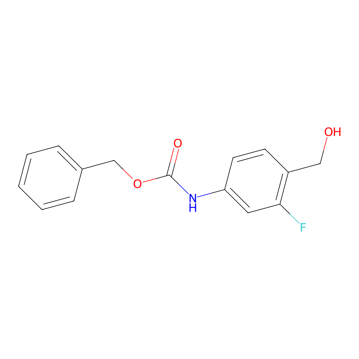 benzyl N-[3-fluoro-4-(hydroxymethyl)phenyl]carbamate molecular structure, CAS 840501-16-8