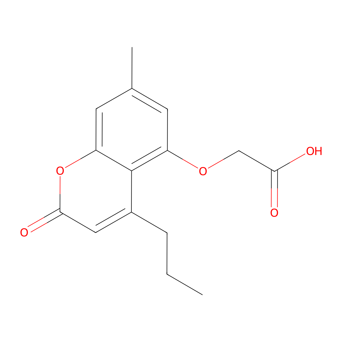 [(7-methyl-2-oxo-4-propyl-2H-chromen-5-yl)oxy]acetic acid molecular structure, CAS 840514-13-8