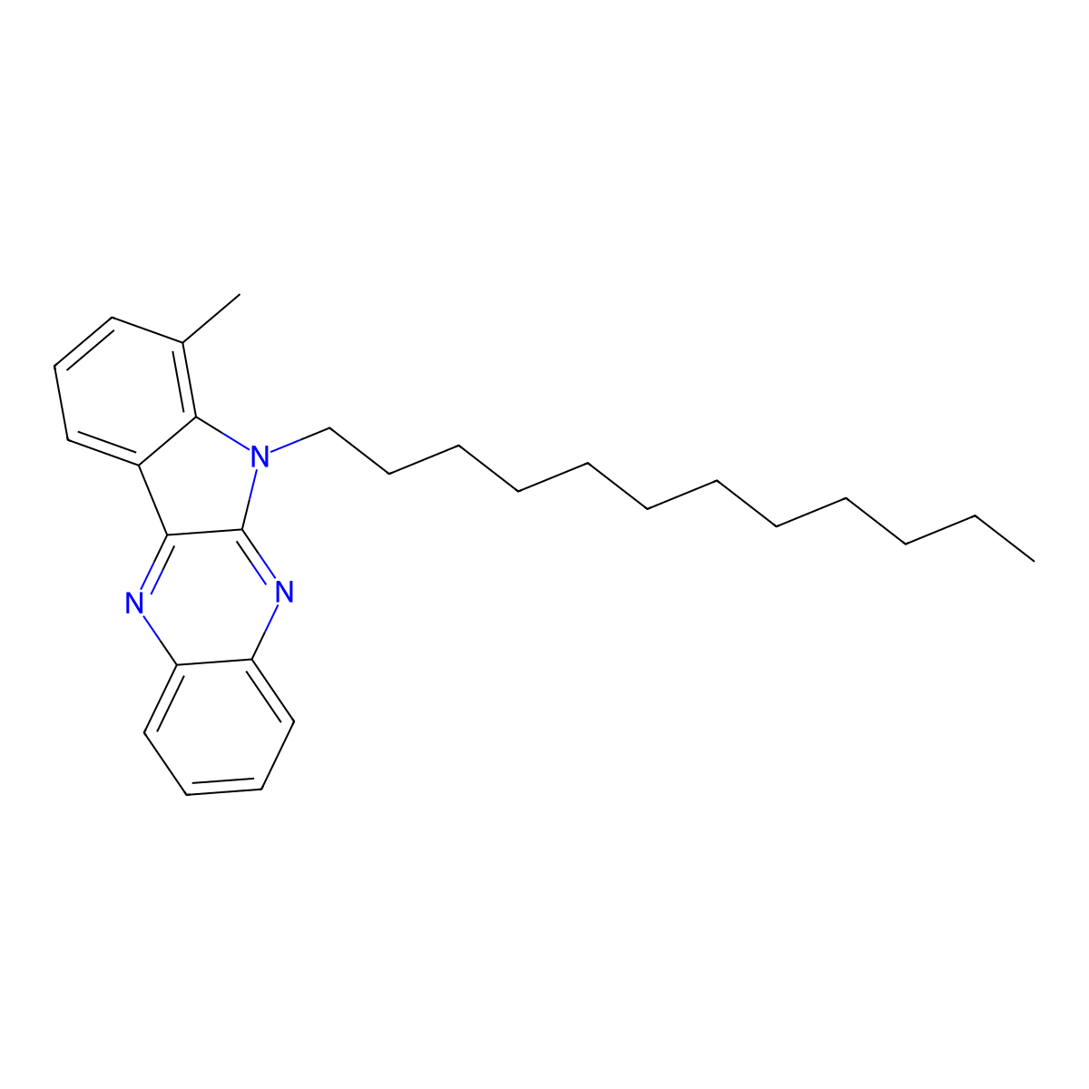 6-dodecyl-7-methyl-6H-indolo[2,3-b]quinoxaline molecular structure, CAS 840514-18-3