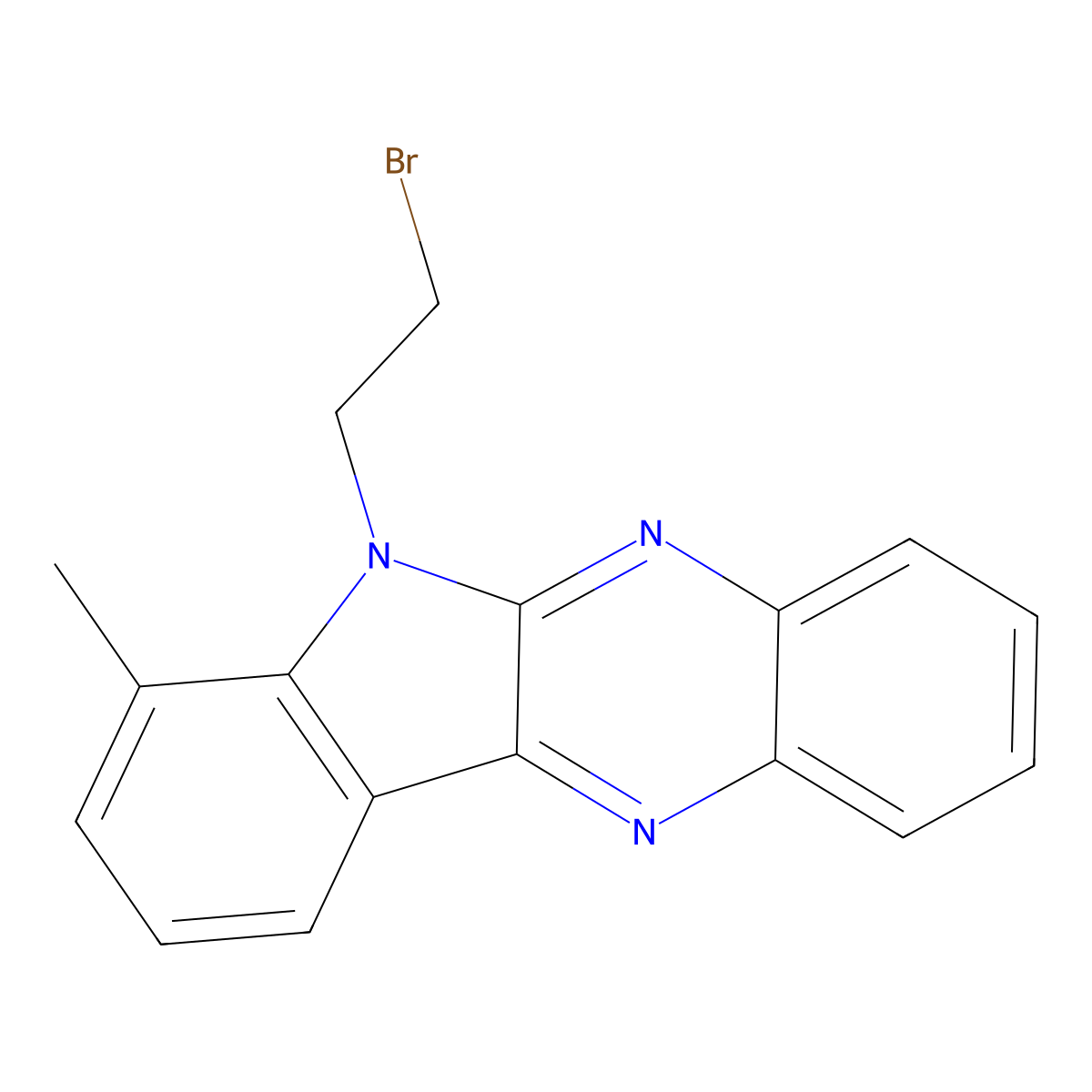 5-(2-Bromoethyl)-4-methylindolo[2,3-b]quinoxaline molecular structure, CAS 840514-97-8