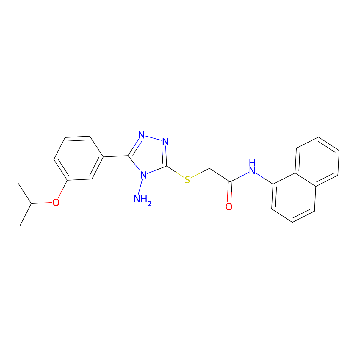 2-{4-amino-5-[3-(methylethoxy)phenyl](1,2,4-triazol-3-ylthio)}-N-naphthylaceta mide molecular structure, CAS 840516-78-1