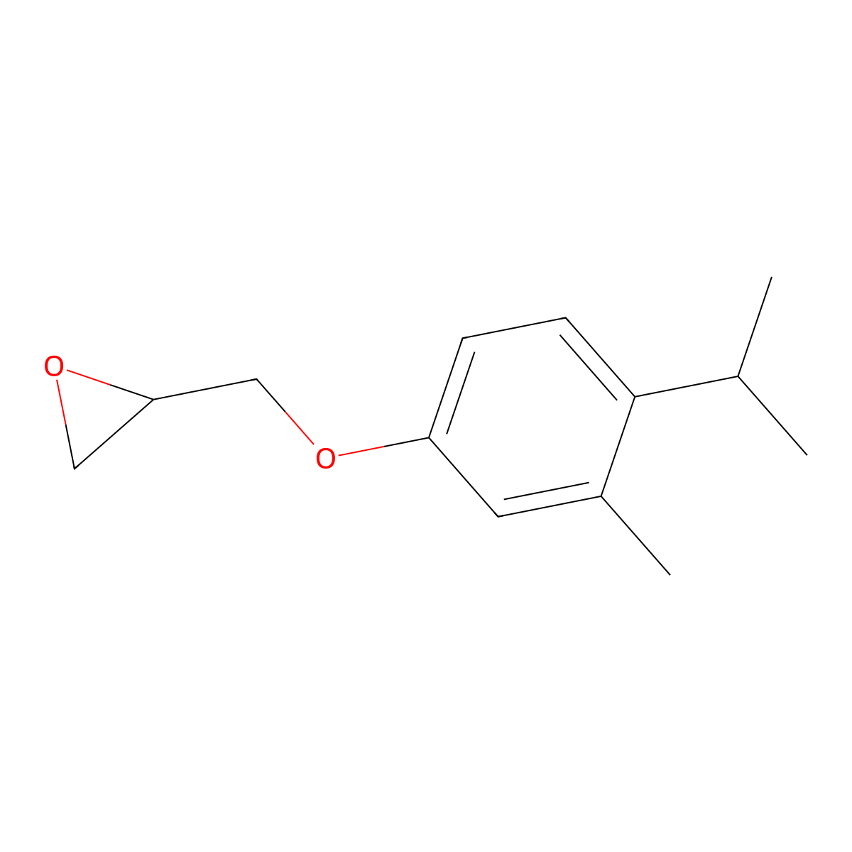 2-((4-Isopropyl-3-methylphenoxy)methyl)oxirane molecular structure, CAS 840517-51-3