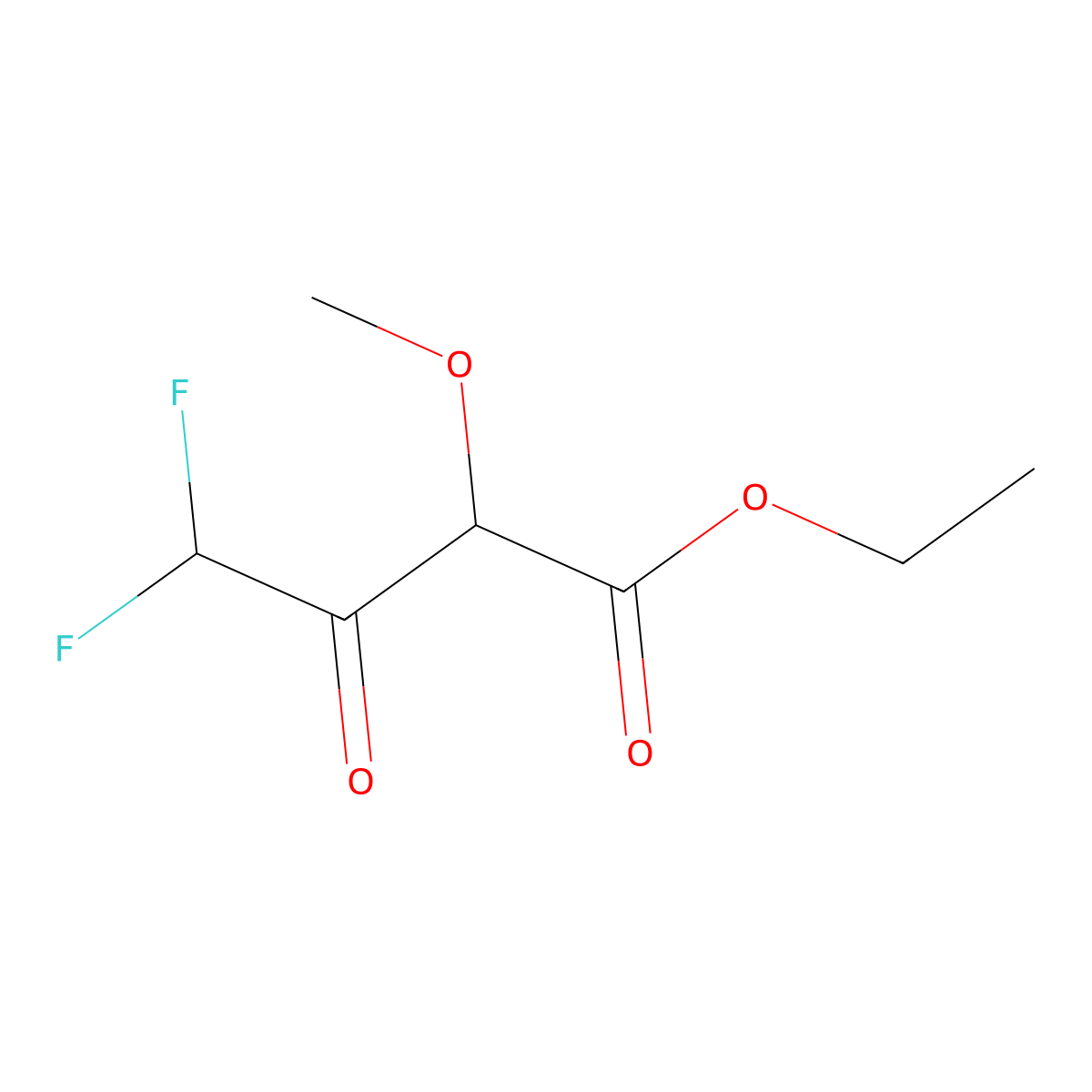 Ethyl 4,4-difluoro-2-methoxy-3-oxobutanoate molecular structure, CAS 840521-79-1