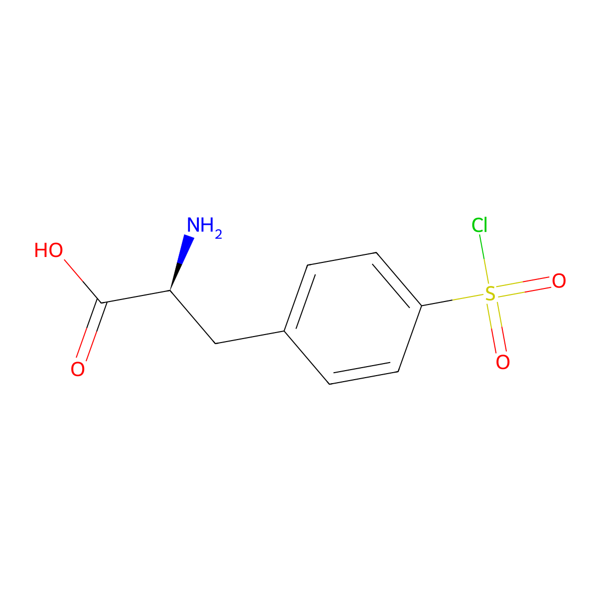 4-(Chlorosulfonyl)-L-phenylalanine molecular structure, CAS 84053-07-6