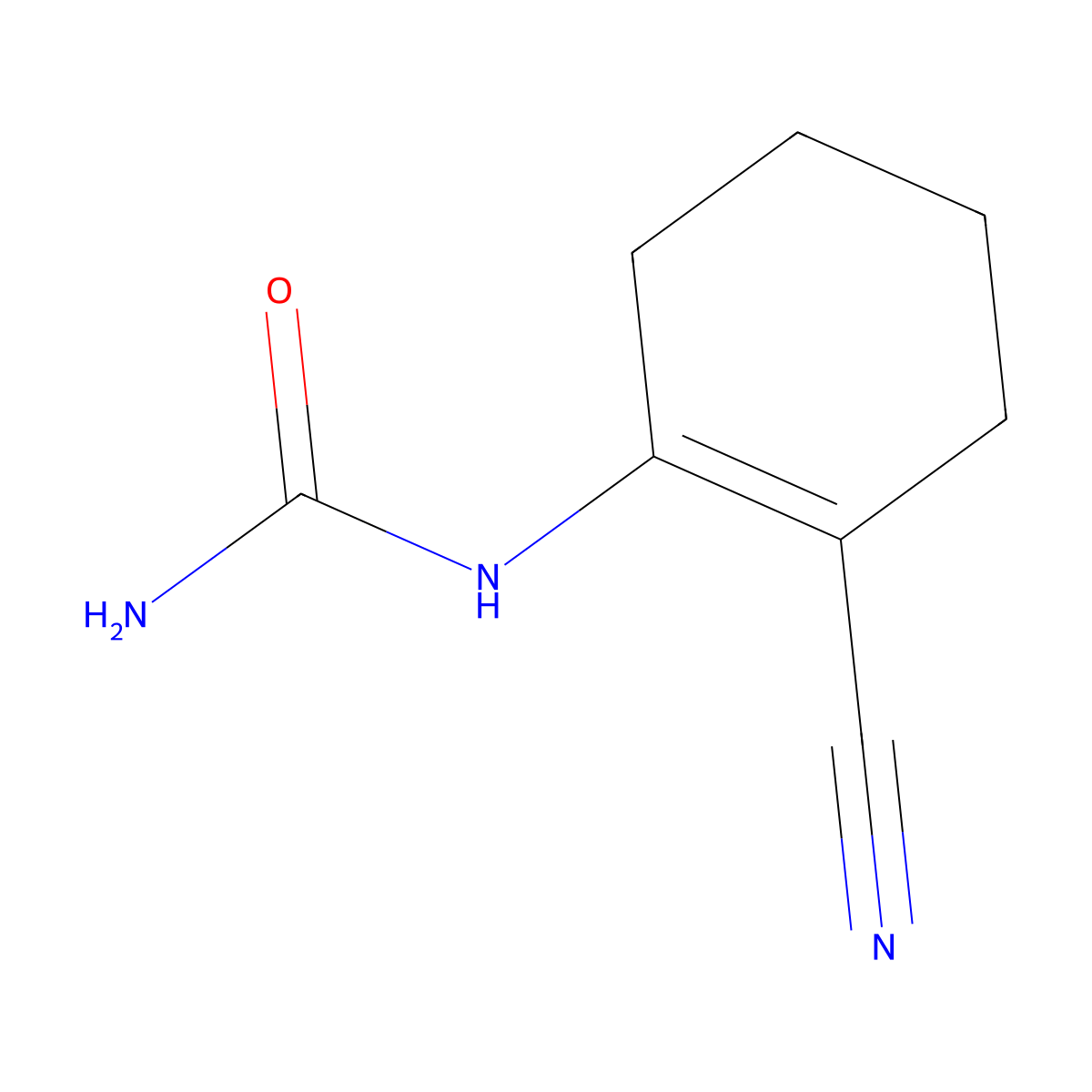 1-(2-Cyanocyclohex-1-en-1-yl)urea molecular structure, CAS 84054-02-4