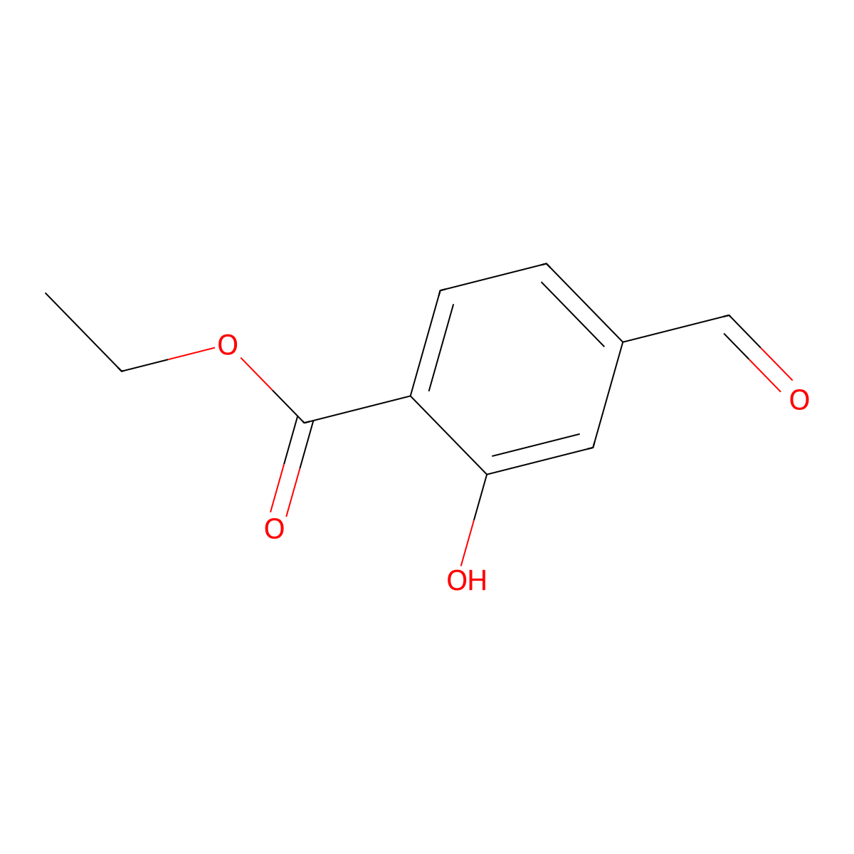 Ethyl 4-formyl-2-hydroxybenzoate molecular structure, CAS 84054-96-6