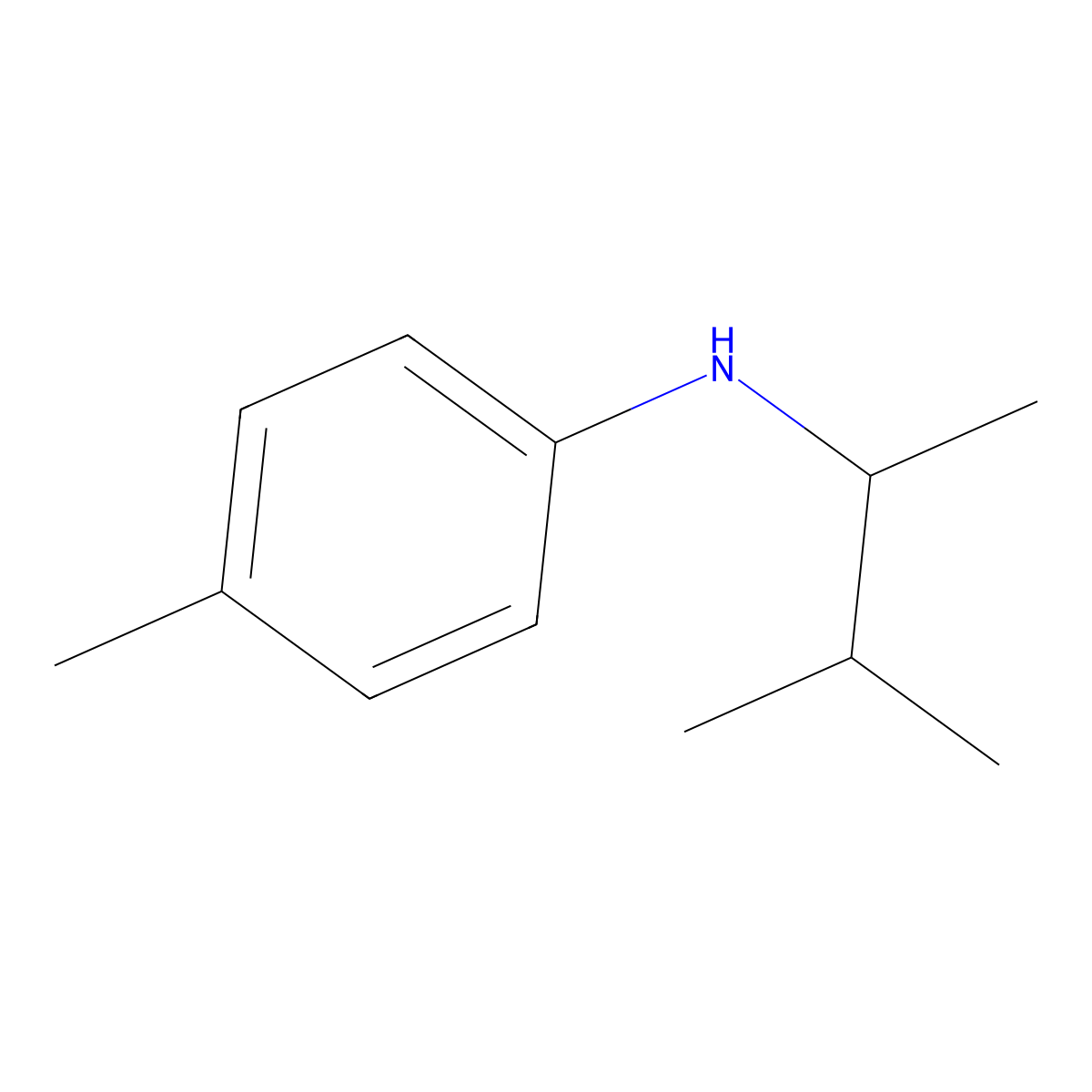 4-methyl-N-(3-methylbutan-2-yl)aniline molecular structure, CAS 84056-08-6