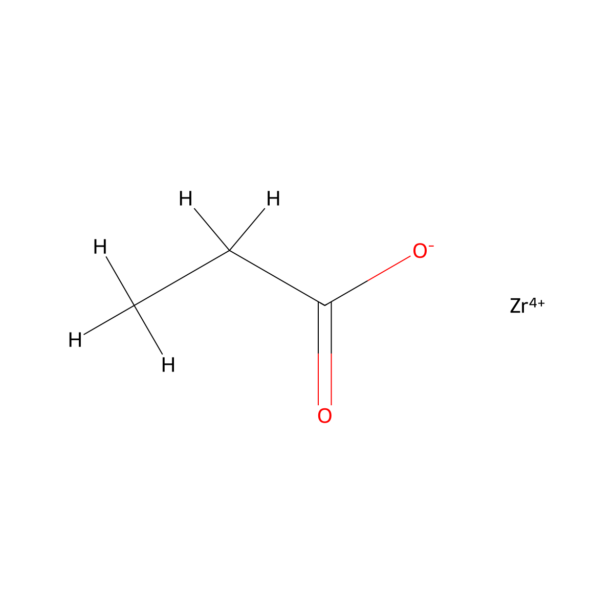 Propanoic acid, zirconium salt (1:?) molecular structure, CAS 84057-80-7