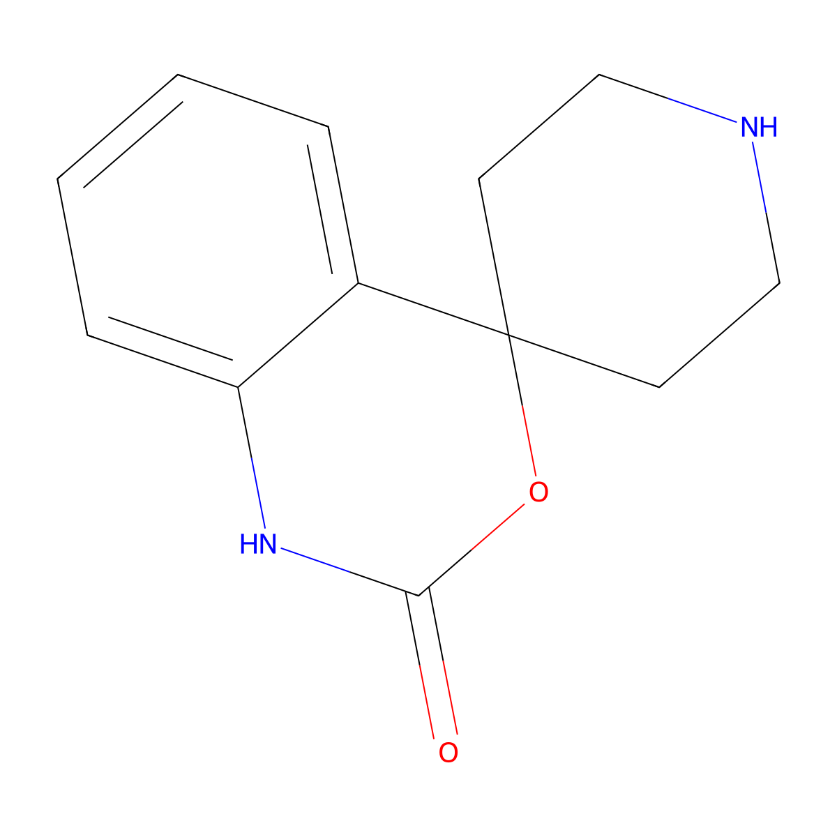 Spiro[4H-3,1-benzoxazine-4,4'-piperidin]-2(1H)-one molecular structure, CAS 84060-09-3