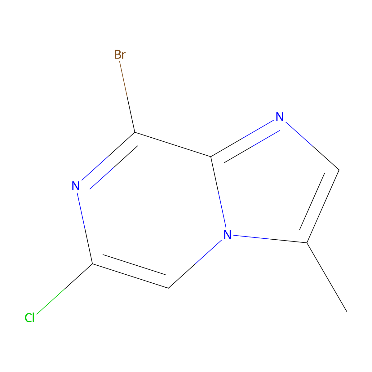 8-Bromo-6-chloro-3-methylimidazo[1,2-a]pyrazine molecular structure, CAS 84066-11-5