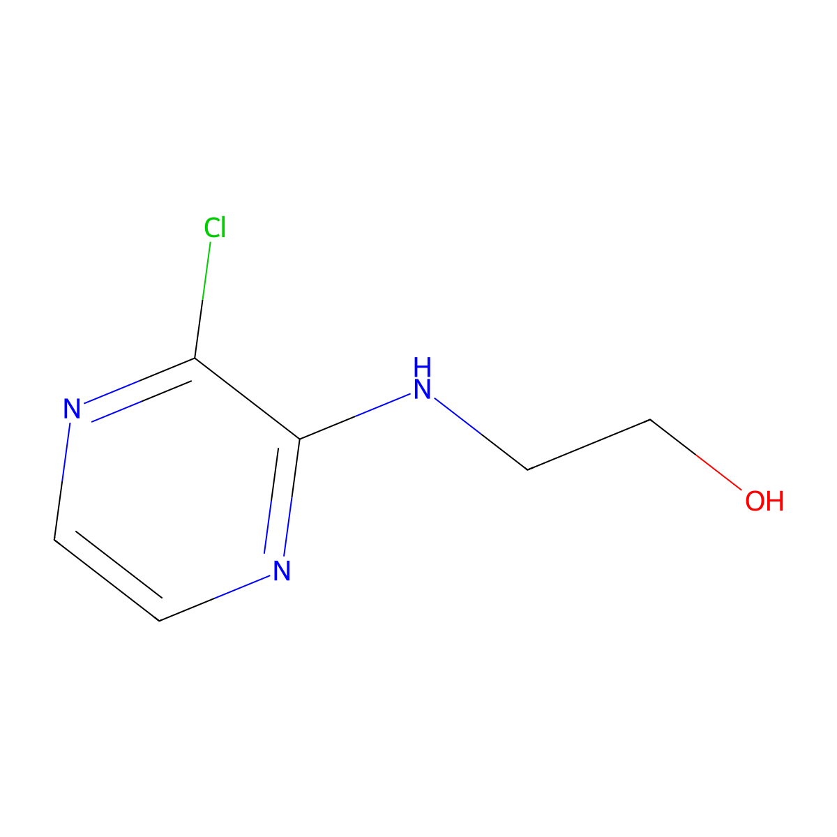 2-[(3-Chloro-2-pyrazinyl)amino]-1-ethanol molecular structure, CAS 84066-20-6