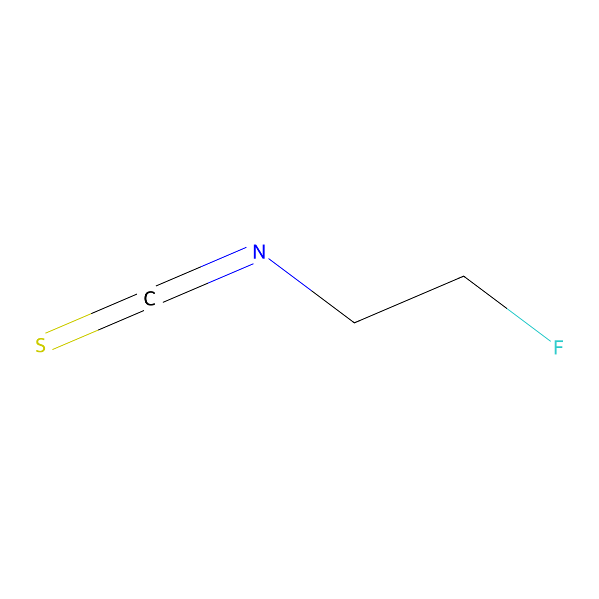1-Fluoro-2-isothiocyanatoethane molecular structure, CAS 84081-64-1