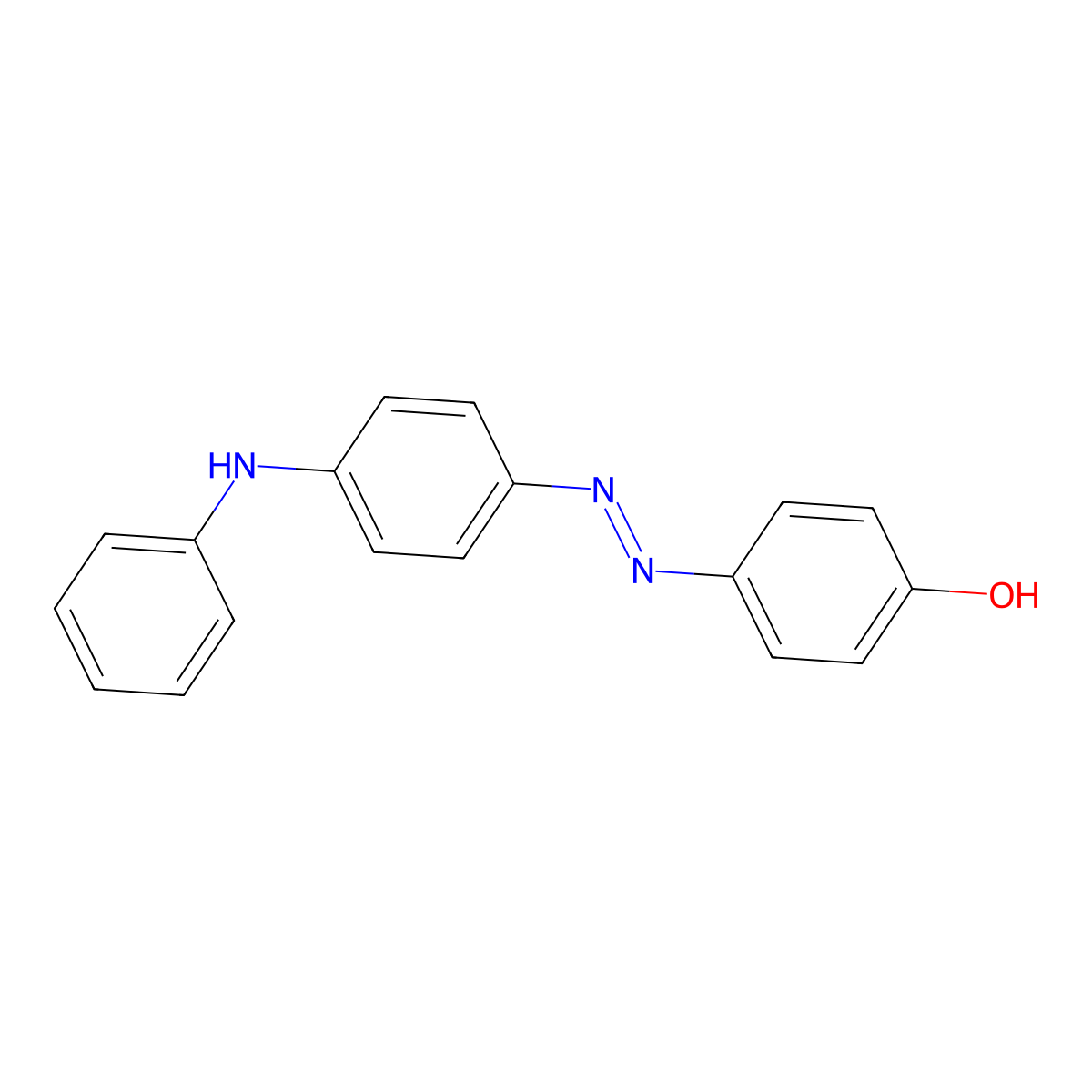 Phenol, 4-[2-[4-(phenylamino)phenyl]diazenyl]- molecular structure, CAS 84083-16-9