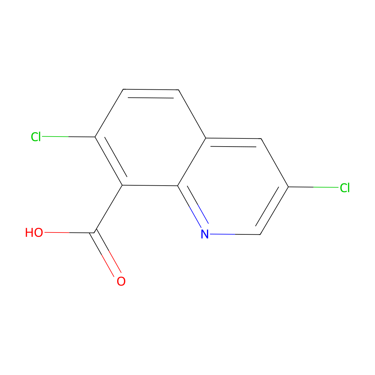 Quinclorac molecular structure, CAS 84087-01-4