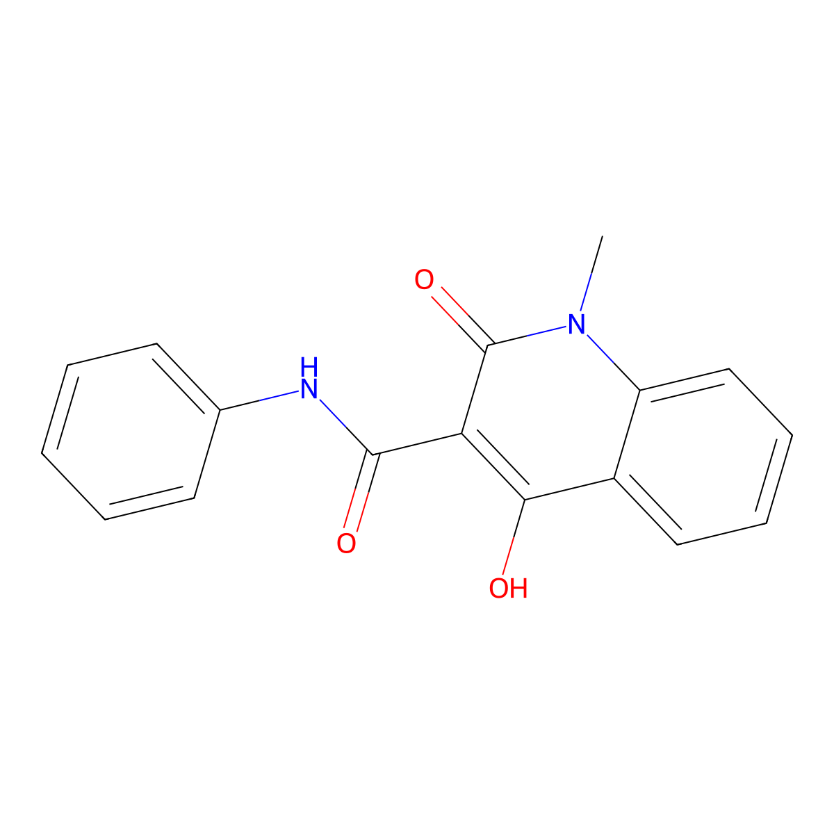 4-hydroxy-1-methyl-2-oxo-N-phenyl-1,2-dihydroquinoline-3-carboxamide molecular structure, CAS 84088-17-5