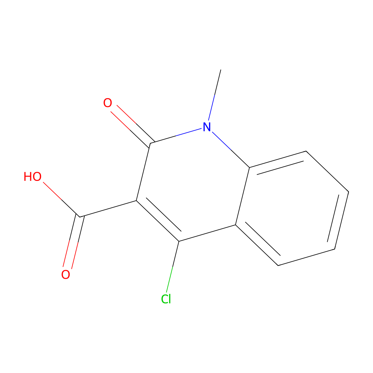 4-Chloro-1-methyl-2-oxo-1,2-dihydroquinoline-3-carboxylic acid molecular structure, CAS 84088-52-8