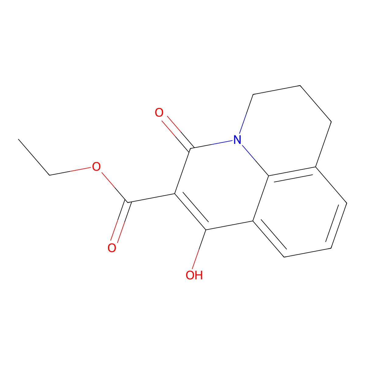 ethyl 7-hydroxy-5-oxo-2,3-dihydro-1H,5H-pyrido[3,2,1-ij]quinoline-6-carboxylate molecular structure, CAS 84088-84-6