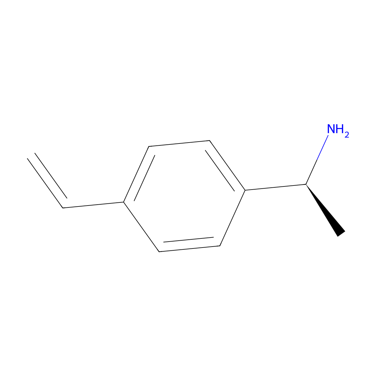 (S)-1-(4-Vinylphenyl)ethanamine molecular structure, CAS 84092-61-5