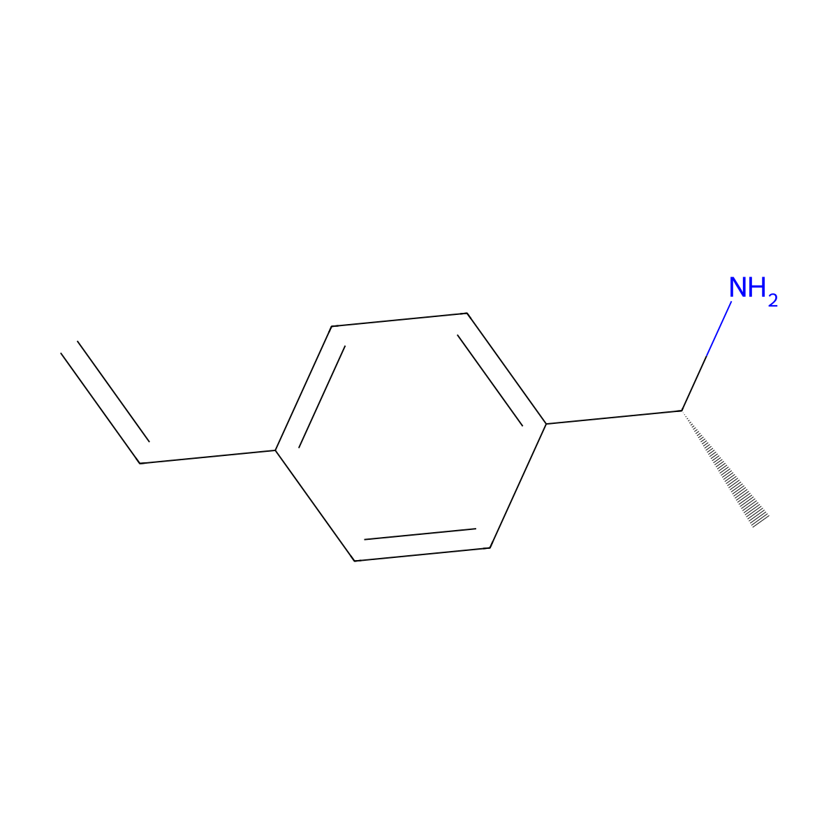 (R)-1-(4-Vinylphenyl)ethanamine molecular structure, CAS 84092-69-3