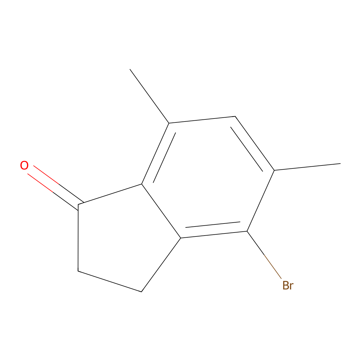 4-Bromo-5,7-dimethyl-2,3-dihydro-1H-inden-1-one molecular structure, CAS 84092-73-9