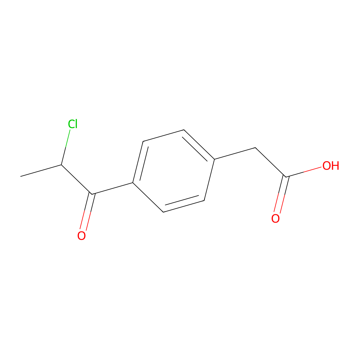 4-(2-Chloropropionyl)phenylacetic acid molecular structure, CAS 84098-73-7